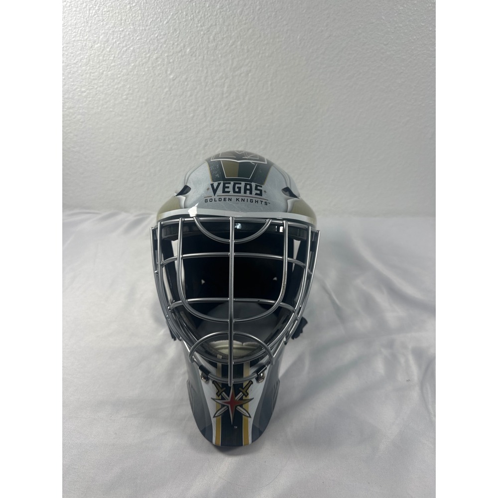 Franklin NHL Vegas Golden Knights GFM Street‎ Hockey Goalie Mask Gold Black Grey